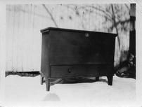 SA0609a - Unidentified blanket chest with drawer., Winterthur Shaker Photograph and Post Card Collection 1851 to 1921c
